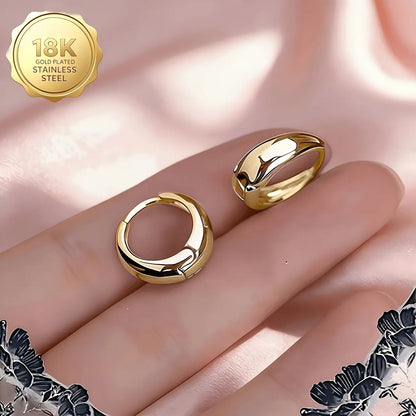 2026 Summer New Arrival Classic High Quality 18K Gold-Plated 316 Stainless Steel Earrings, Hypoallergenic, Anti-Tarnish, Unisex Versatile Jewelry for Daily Wear, Gifting, High Quality Earrings,Sohochic