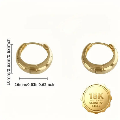 2026 Summer New Arrival Classic High Quality 18K Gold-Plated 316 Stainless Steel Earrings, Hypoallergenic, Anti-Tarnish, Unisex Versatile Jewelry for Daily Wear, Gifting, High Quality Earrings,Sohochic