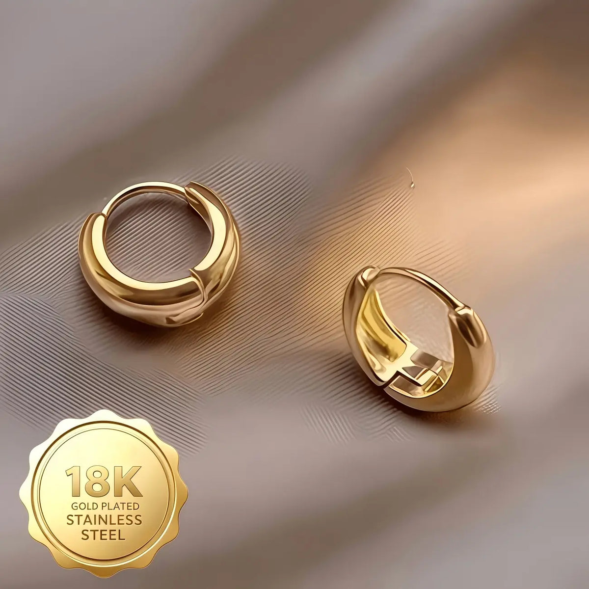 2026 Summer New Arrival Classic High Quality 18K Gold-Plated 316 Stainless Steel Earrings, Hypoallergenic, Anti-Tarnish, Unisex Versatile Jewelry for Daily Wear, Gifting, High Quality Earrings,Sohochic
