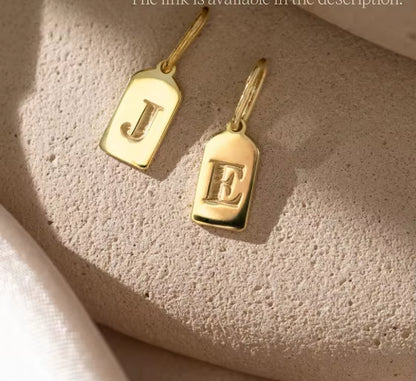 18K Gold Plated High Polished Initial Medal Ball Shaped Medal Initial Letter Disk Necklace Letter Medal Necklace Jewelry