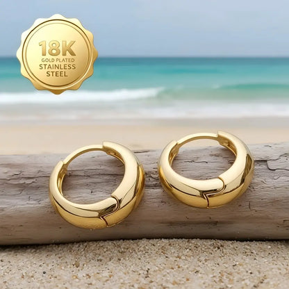 2026 Summer New Arrival Classic High Quality 18K Gold-Plated 316 Stainless Steel Earrings, Hypoallergenic, Anti-Tarnish, Unisex Versatile Jewelry for Daily Wear, Gifting, High Quality Earrings,Sohochic