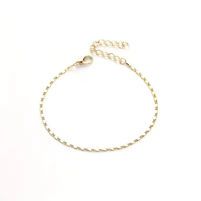 Women'S Unisex Geometric Sequin Ankle Chain - Polished, Elegant Everyday Fashion Accessory for Summer Casual Outings, Beach Wear, Suitable for Costume Jewelry Collections,Sohochic