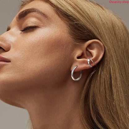 14K Chunky Gold Hoop Earrings for Women 925 Sterling Silver Post Hollow Tube Hoops Earrings 4Mm Thick Hoop Earrings Hypoallergenic Lightweight Gold Big Large Hoop Earrings 25/30/40/50/60/70MM, Gold Jewelry, Accessories